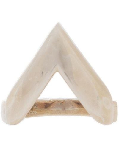 Bottega Veneta Triangle Ring - White