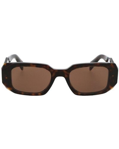 Prada Pr 17ws Rectangle-frame Acetate Sunglasses - Brown