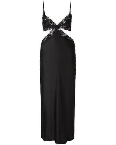 T By Alexander Wang Lace Petticoat Style Dress - Black