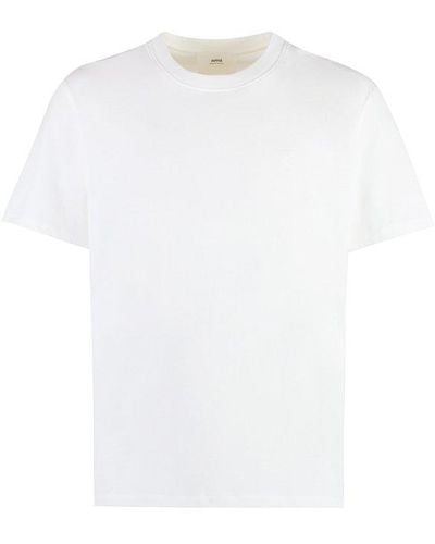 Ami Paris Cotton Crew-neck T-shirt - White
