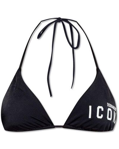DSquared² Be Icon Triangle Bikini Top - Black