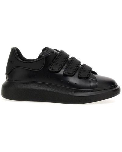Alexander McQueen Larry Oversized Touch-strap Trainers - Black