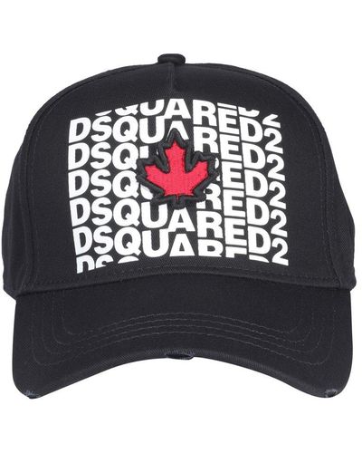 DSquared² Logo Print Baseball Cap - Black
