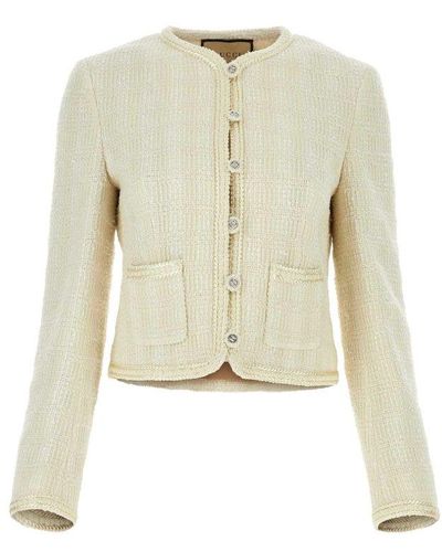 Gucci Tweed Jacket - Natural