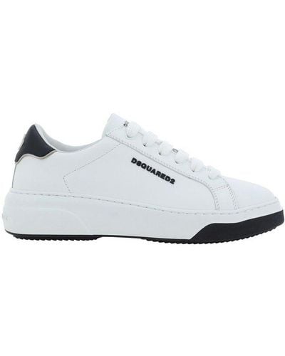 DSquared² Logo Embossed Low-top Trainers - White