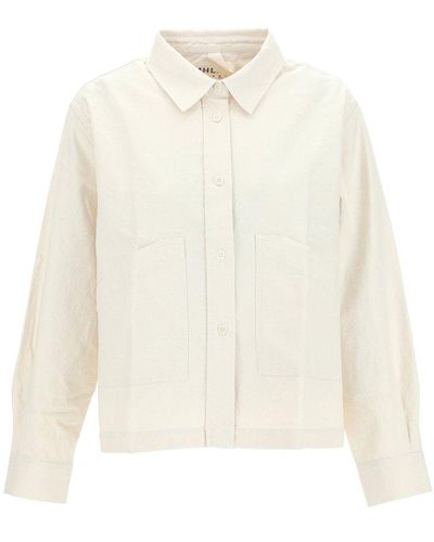 Margaret Howell Button-down Long-sleeved Shirt - White