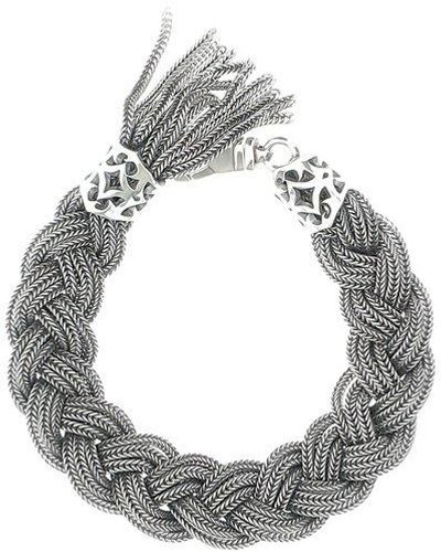 Emanuele Bicocchi Medium Braided Bracelet - Metallic