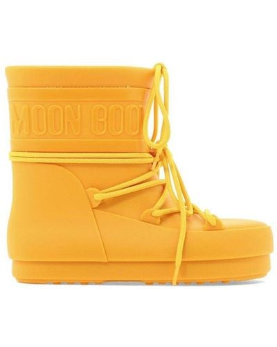 Moon Boot Icon Glance Rain Boots - Yellow