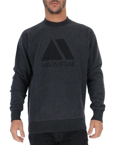 Maison Kitsuné Triangle Printed Sweatshirt - Grey