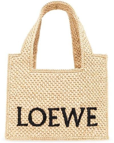 Loewe Font Mini Top Handle Bag - Metallic