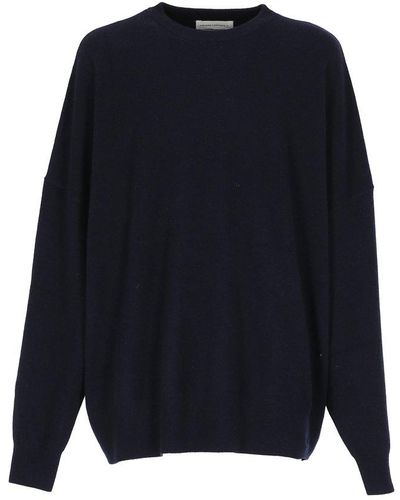 Extreme Cashmere Long Sleeved Creweneck Knitted Jumper - Blue