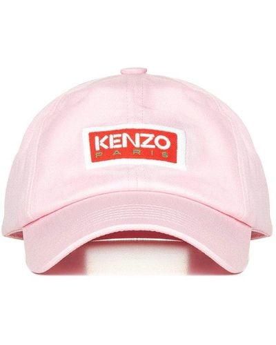 KENZO Logo Embroidered Baseball Cap - Pink