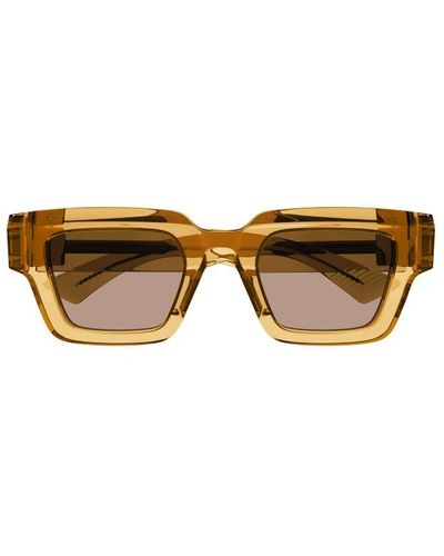 Bottega Veneta Square Frame Sunglasses - Orange