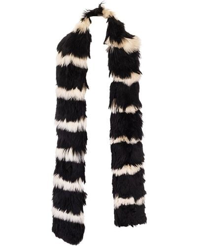 Saint Laurent Two-toned Scarf - White