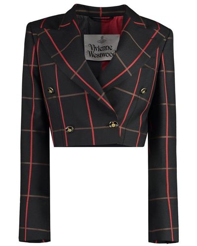 Vivienne Westwood Checked Wood Jacket - Black