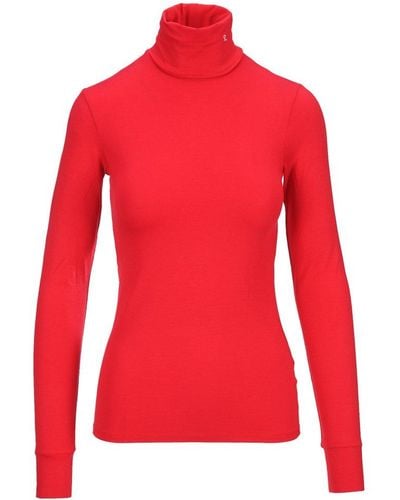Raf Simons Embroide R High Neck Top - Red