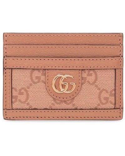 Gucci Card Case With Logo - Pink