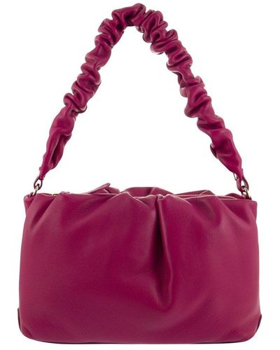 Zanellato Ruched-handle Zipped Shoulder Bag - Purple