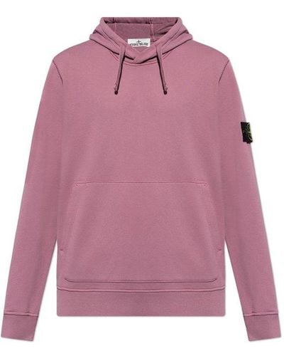 Stone Island Hooded Sweatshirt - Pink