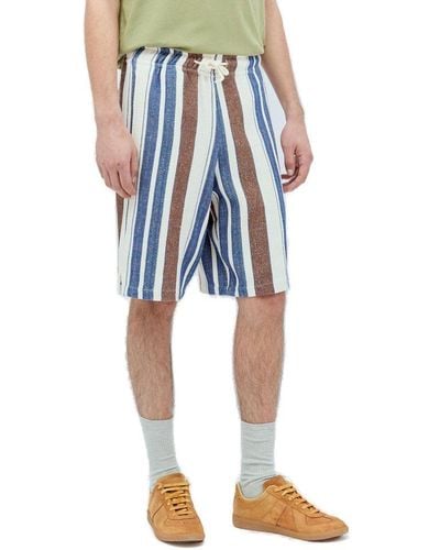 A.P.C. Paul Striped Shorts - Blue