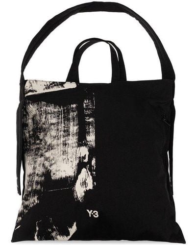 Y-3 Shopper Bag With Logo, - Black