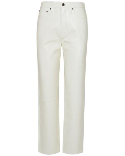 Agolde '90s Pinch Waist Straight-leg Trousers - White