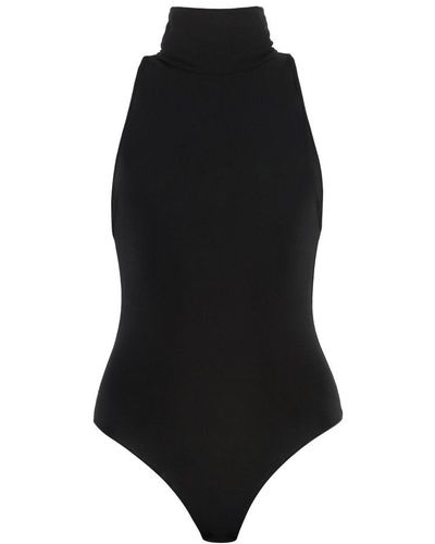 ANDAMANE Turtleneck Sleeveless Bodysuit - Black