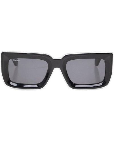 OFF-WHITE Virgil Square Frame Sunglasses Black/Blue (OMRI012R21PLA0011045)  Men's - US