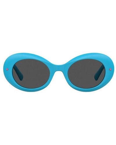 Chiara Ferragni Oval Frame Sunglasses - Blue