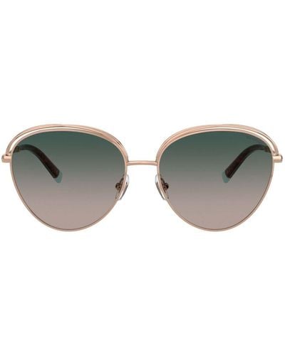 Tiffany & Co. Oval Frame Sunglasses - Black