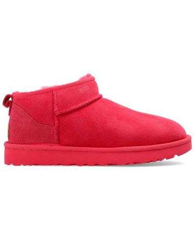 UGG Classic Ultra-mini Ankle Boot In Pink Glow,at Urban Outfitters - Red