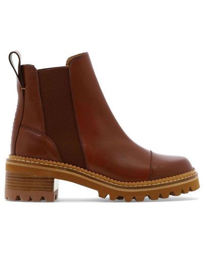 See By Chloé "mallory Chelsea" Ankle Boots - Brown
