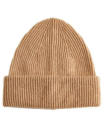 Roberto Collina Ribbed Knitted Beanie - Natural