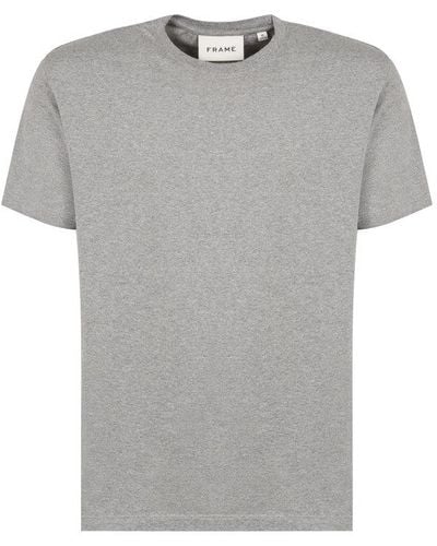 FRAME Crewneck Short-sleeved T-shirt - Gray