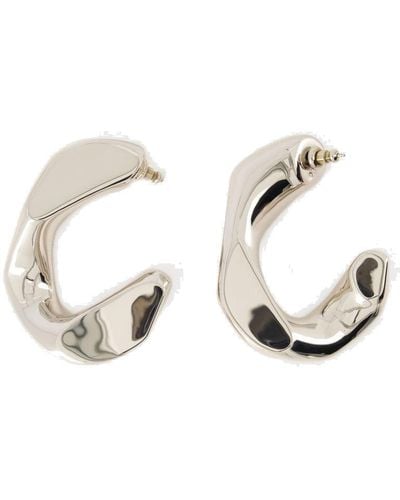 Alexander McQueen Chain Half-hoop Earrings - Metallic