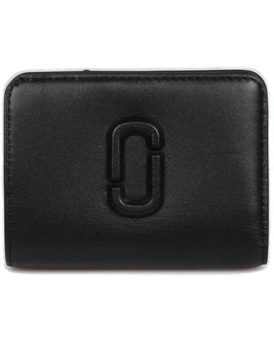 Marc Jacobs The Leather J Marc Mini Compact Wallet - Black