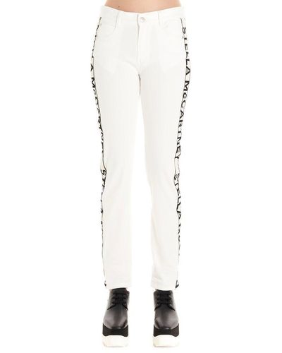 Stella McCartney Logo Tape Jeans - White