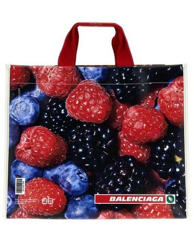Balenciaga Tote Antwerp Hand Bags - Red