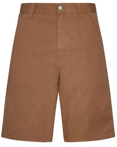 Carhartt Logo Patch Low-rise Shorts - Brown
