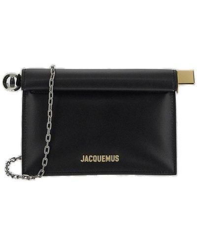 Jacquemus 'la Petite Pochette Rond Carre' Shoulder Bag, - Black