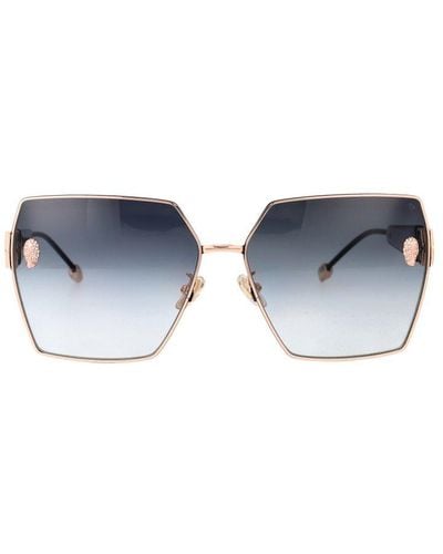 Philipp Plein Irregular Frame Sunglasses - Blue