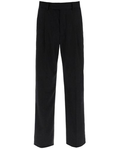 Amiri Tailored Flannel Pants With Darts - Black