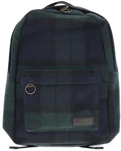 Barbour Carrbridge Backpack With Check Pattern - Blue