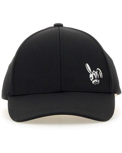 PS by Paul Smith Bunny Embroidered Baseball Cap - Black