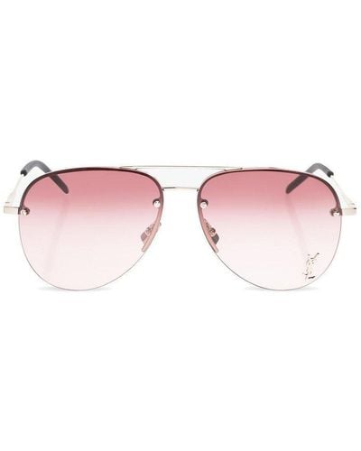 Saint Laurent Pilot-framed Sunglasses - Pink