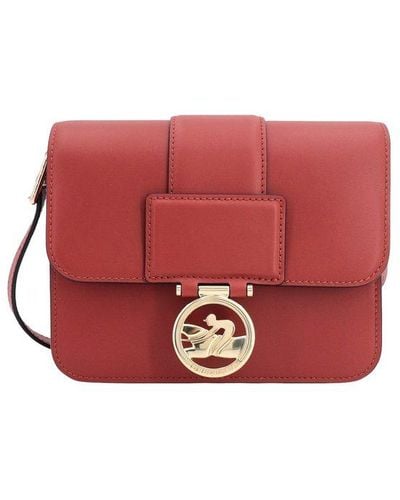 Longchamp Small Box-trot Crossbody Bag - Red