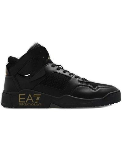 EA7 High-top Lace-up Sneakers - Black