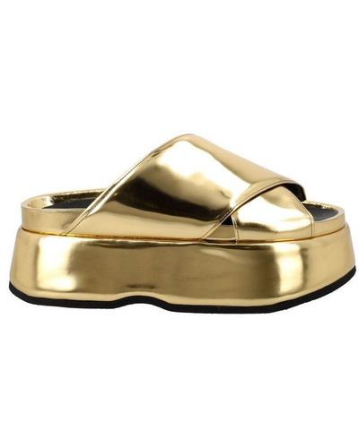 Junya Watanabe Slip-on Platform Sandals - Metallic