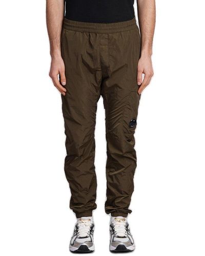 C.P. Company Logo Patch Tapered Cargo Trousers - Brown