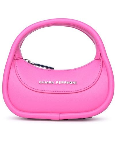 Chiara Ferragni Logo Lettering Top Handle Bag - Pink